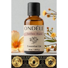 Ondéle Amber Aura 50ML %100 Saf Uçucu Yağ | Difüzör ve Aromaterapi Esansiyel Yağı