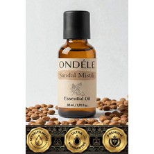 Ondéle Sandal Mistik 30ML %100 Saf Uçucu Yağ | Difüzör ve Aromaterapi Esansiyel Yağı