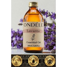 Ondéle Lavanta 250ML %100 Saf Uçucu Yağ | Difüzör ve Aromaterapi Esansiyel Yağı