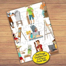 Asilmeydan Meslekler-Sanatçı -Artis 24 Parça Çocuklara Özel Yapboz TABLO-15993