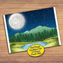 Asilmeydan Dolunay ve Doğa Manzarası 24 Parça Çocuklara Özel Yapboz TABLO-23525