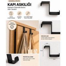 Kapı Askılığı Metal | Delme Yok Kapı Üstü Askı | Kapı Arkası Askılık 3'lü Ürün