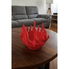 Modela Alev Tasarımlı Dekoratif Kase | Modern Ateş Formu Anahtarlık & Dekor Kasesi (Pla+ 3D Baskı)