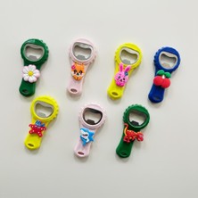 Vitrin Accessories Figürlü Renkli Açacak Magnet Seti Mutfak, Buzdolabı, Ofis ve Hediye Için Dekoratif Ürün 4 Adet