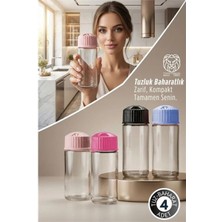 Pileli Store Francesca 4’lü Cam 145 cm Baharatlık ve Tuzluk Seti - Kristal Cam Gövdeli Modern Mutfak Seti 722872