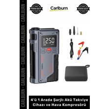Carlburn Özel Üretim 1000A Jump Starter Powerbank 4'ü 1 Arada Şarjlı Akü Takviye Cihazı  ve Hava Kompresörü
