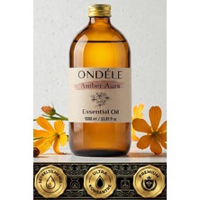 Ondéle Amber Aura 1000ML %100 Saf Uçucu Yağ | Difüzör ve Aromaterapi Esansiyel Yağı
