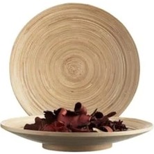 MarkEntegra Dekoratif Ahşap Bambu Tabak - 30CM Çap