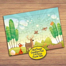 Asilmeydan Ağaçlar ve Hayvanlar 24 Parça Çocuklara Özel Yapboz TABLO-146