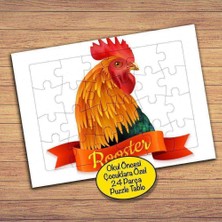 Asilmeydan Rooster -Sevimli Horoz 24 Parça Çocuklara Özel Yapboz TABLO-14464