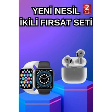 TeknoKesgin Kesgin Market® 3.nesil Tws Bluetooth Kulaklık ve Dokunmatik Ekran Akıllı Saat Sesli Görüşme