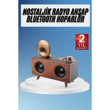 Kesgin Market® Gramafon Radyo Bluetooth Hoparlör Nostaljik Radyo Fm Radyo Teknokesgin