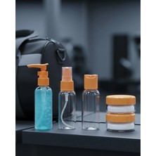 Kesgin Market® Kompakt 5’li Seyahat Kozmetik Şişe Seti Sızdırmaz Teknokesgin