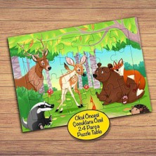 Asilmeydan Sevimli Geyik ve Dostları 24 Parça Çocuklara Özel Yapboz TABLO-296