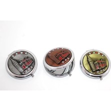 Kesgin Market® Metal Istanbul Temalı Yöresel Kabartmalı El Aynası 2ALK111 Teknokesgin