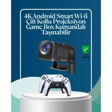 Kesgin Market® 450 Ansı Lümen, 4K Destekli Kompakt Ev Projektörü Teknokesgin