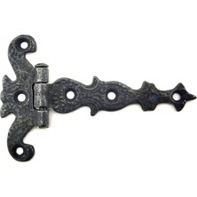 TeknoKesgin Kesgin Market® Antika Tarz Dekoratif Pirinç Kuyruklu Kelebek Menteşe - 63X100 Mm, Oksit Teknokes