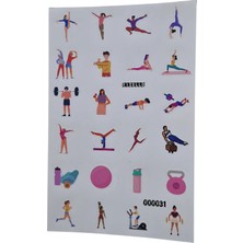 Fizello Fitness Için Hazırlanmış Sticker Seti - 24 Adet Etiket - Folyo Kesim