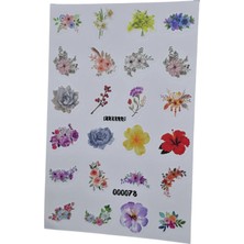 Fizello Ilkbahar ve Çiçek Temalı Sticker Seti - 24 Adet Etiket - Folyo Kesim