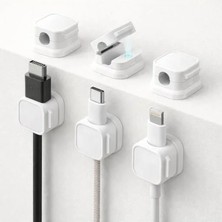 MarkEntegra 6'lı Manyetik Kablo Düzenleyici Seti, Masa ve Duvar Için