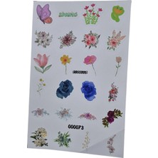 Fizello Ilkbahar ve Çiçek Temalı Sticker Seti - 24 Adet Etiket - Folyo Kesim
