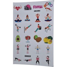 Fizello Fitness Için Hazırlanmış Sticker Seti - 24 Adet Etiket - Folyo Kesim