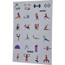 Fizello Fitness Için Hazırlanmış Sticker Seti - 24 Adet Etiket - Folyo Kesim