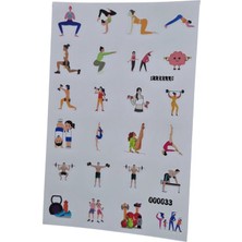 Fizello Fitness Için Hazırlanmış Sticker Seti - 24 Adet Etiket - Folyo Kesim