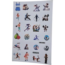 Fizello Fitness Için Hazırlanmış Sticker Seti - 24 Adet Etiket - Folyo Kesim