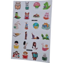 Fizello Kitap Sevenler Için Hazırlanmış Sticker Seti - 24 Adet Etiket - Folyo Kesim
