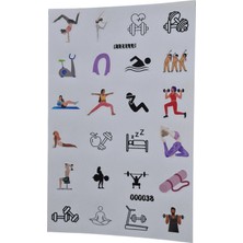 Fizello Fitness Için Hazırlanmış Sticker Seti - 24 Adet Etiket - Folyo Kesim