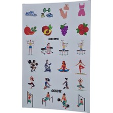 Fizello Fitness Için Hazırlanmış Sticker Seti - 24 Adet Etiket - Folyo Kesim
