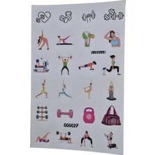 Fizello Fitness Için Hazırlanmış Sticker Seti - 24 Adet Etiket - Folyo Kesim