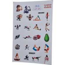 Fizello Fitness Için Hazırlanmış Sticker Seti - 24 Adet Etiket - Folyo Kesim