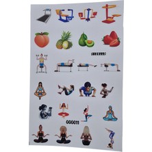 Fizello Fitness Için Hazırlanmış Sticker Seti - 24 Adet Etiket - Folyo Kesim