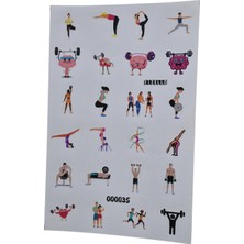 Fizello Fitness Için Hazırlanmış Sticker Seti - 24 Adet Etiket - Folyo Kesim