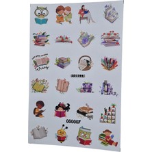 Fizello Kitap Sevenler Için Hazırlanmış Sticker Seti - 24 Adet Etiket - Folyo Kesim