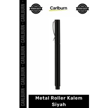 Carlburn Özel Üretim Lüks Hediyelik Kurumsal Promosyon Ofis Aksesuarı Kaliteli Metal Roller Kalem Siyah