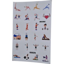 Fizello Fitness Için Hazırlanmış Sticker Seti - 24 Adet Etiket - Folyo Kesim
