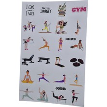 Fizello Fitness Için Hazırlanmış Sticker Seti - 24 Adet Etiket - Folyo Kesim
