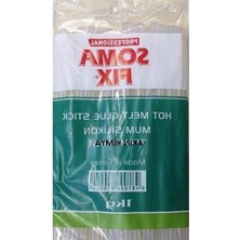 MarkEntegra Sıcak Şeffaf Kalın Mum Silikon Çubuk, 11.3X300 mm Boyut