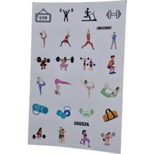 Fizello Fitness Için Hazırlanmış Sticker Seti - 24 Adet Etiket - Folyo Kesim