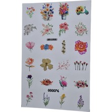 Fizello Ilkbahar ve Çiçek Temalı Sticker Seti - 24 Adet Etiket - Folyo Kesim