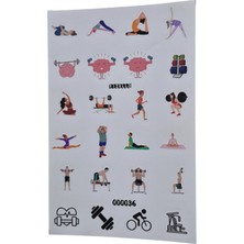 Fizello Fitness Için Hazırlanmış Sticker Seti - 24 Adet Etiket - Folyo Kesim