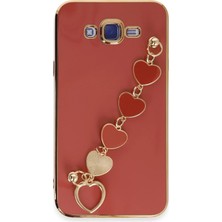 Newface Muratech New  Galaxy J7 Kılıf Esila Silikon - Kırmızı