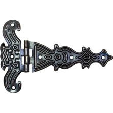 TeknoKesgin Kesgin Market® Dekoratif, Sac Tek Kuyruklu Menteşe - 40X68 Mm, Küçük, Eskitme, 100 Adet Teknok