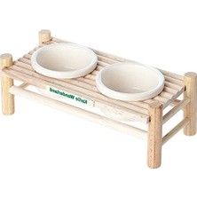 MarkEntegra Ahşap Kemirgen Yemek Masası, 24X10X8 Cm, Dayanıklı