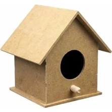 MarkEntegra Boyanabilir Ahşap Kuş Evi, Doğal ve Şirin Kuş Yuvası