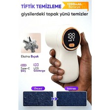 HiboTekno Dijital Ekranlı Şarjlı 6 Bıçaklı(Yedek Bıçak Hediyeli) Tiftik -Tüy Kot Gömlek Pantolon Kazak  Hayvan Tüyü Toplama Temizleme Makinesi