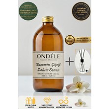 Ondéle Yasemin Çiçeği Oda Kokusu Yedek Dolum Esansı 1000ML - %40 Konsantre - Şişe & Bambu Hediyeli